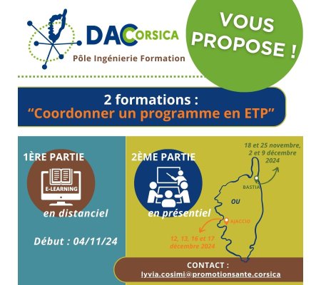 Formation "Coordonner un programme en ETP"