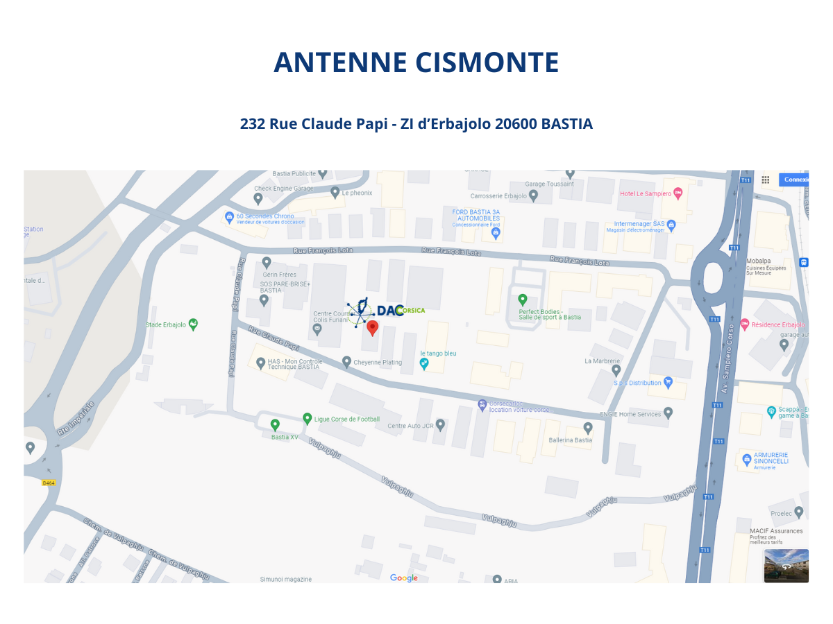 carte antenne Bastia